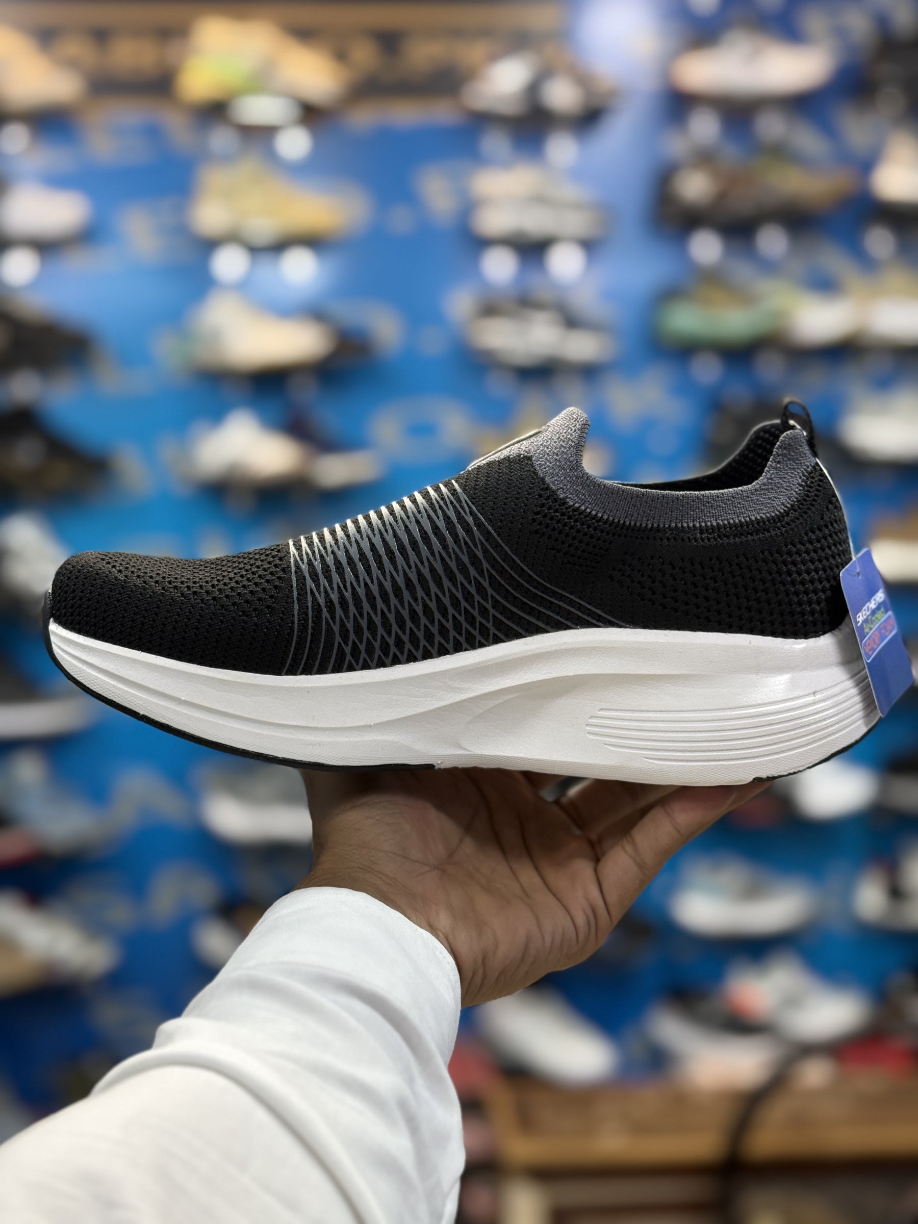 Skechers Max Cushion Black White Premium Quality