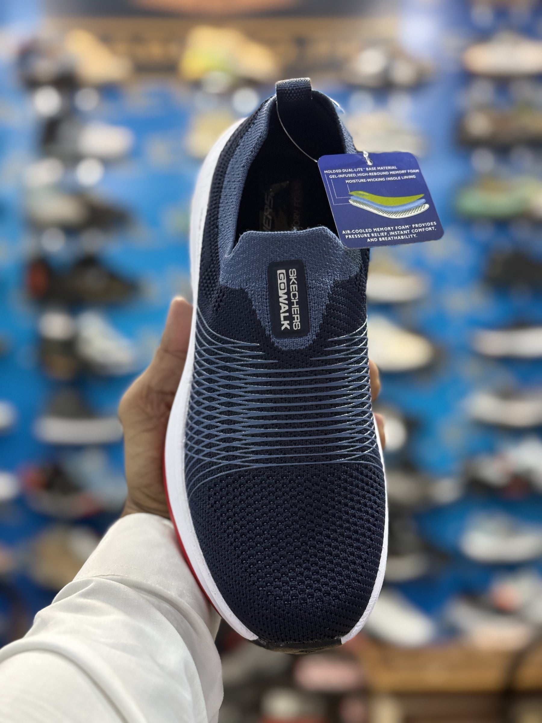 Skechers Max Cushion Blue White Premium Quality