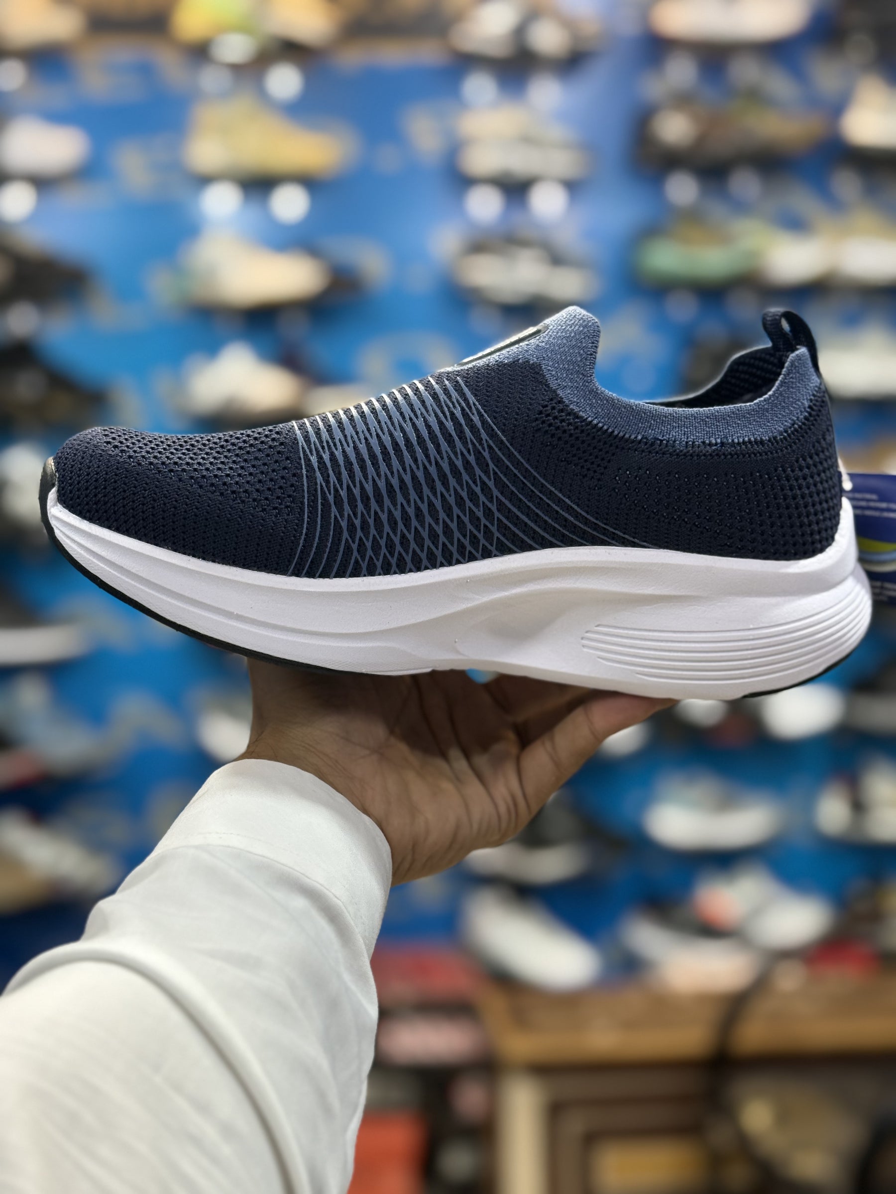 Skechers Max Cushion Blue White Premium Quality