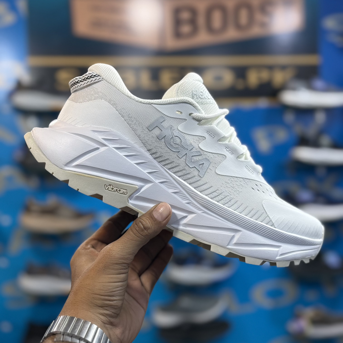 Hoka Skyline Float White Premium Quality (Dot Perfect)