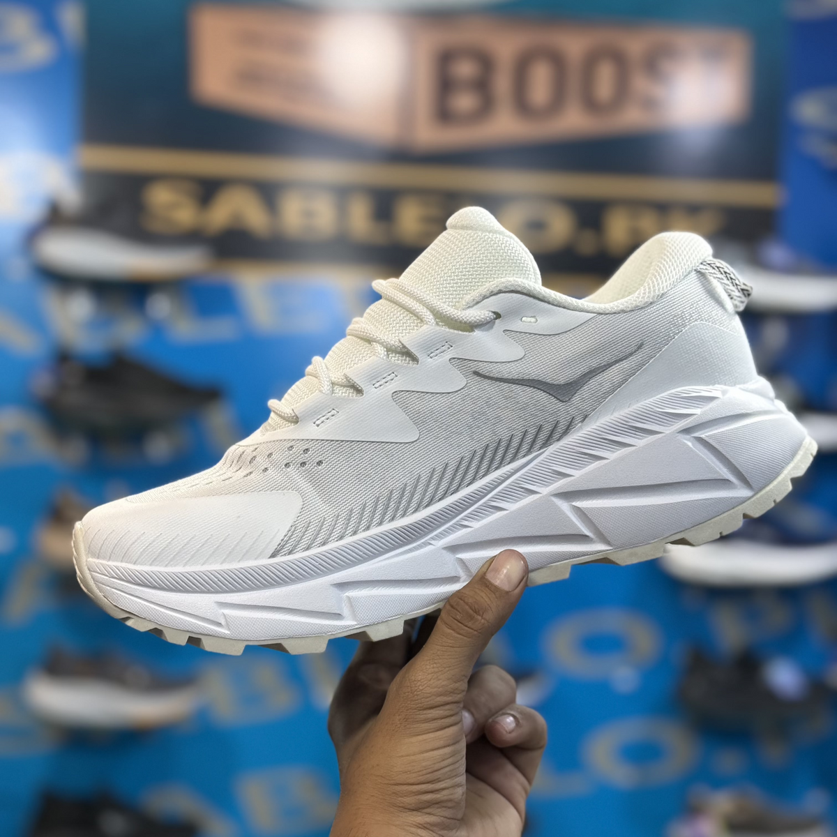 Hoka Skyline Float White Premium Quality (Dot Perfect)