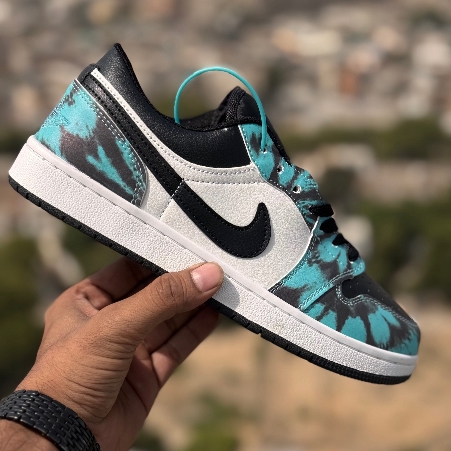 Nike Air jordan 1 Low Top Green Tie Dye