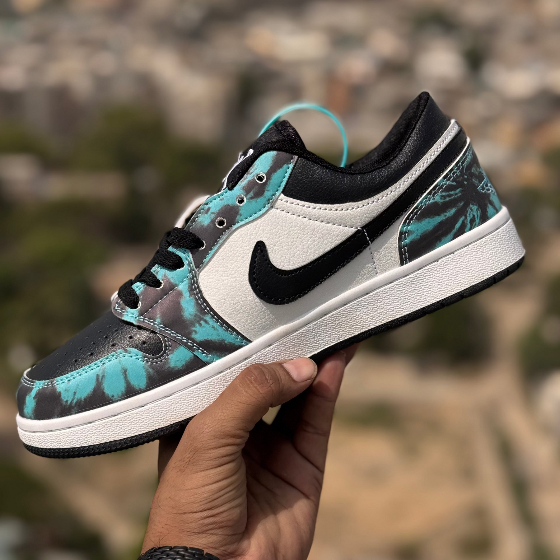 Nike Air jordan 1 Low Top Green Tie Dye