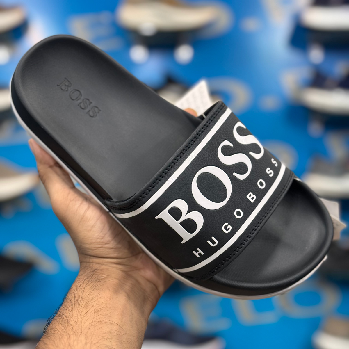 Hugo Boss Slides Black/White