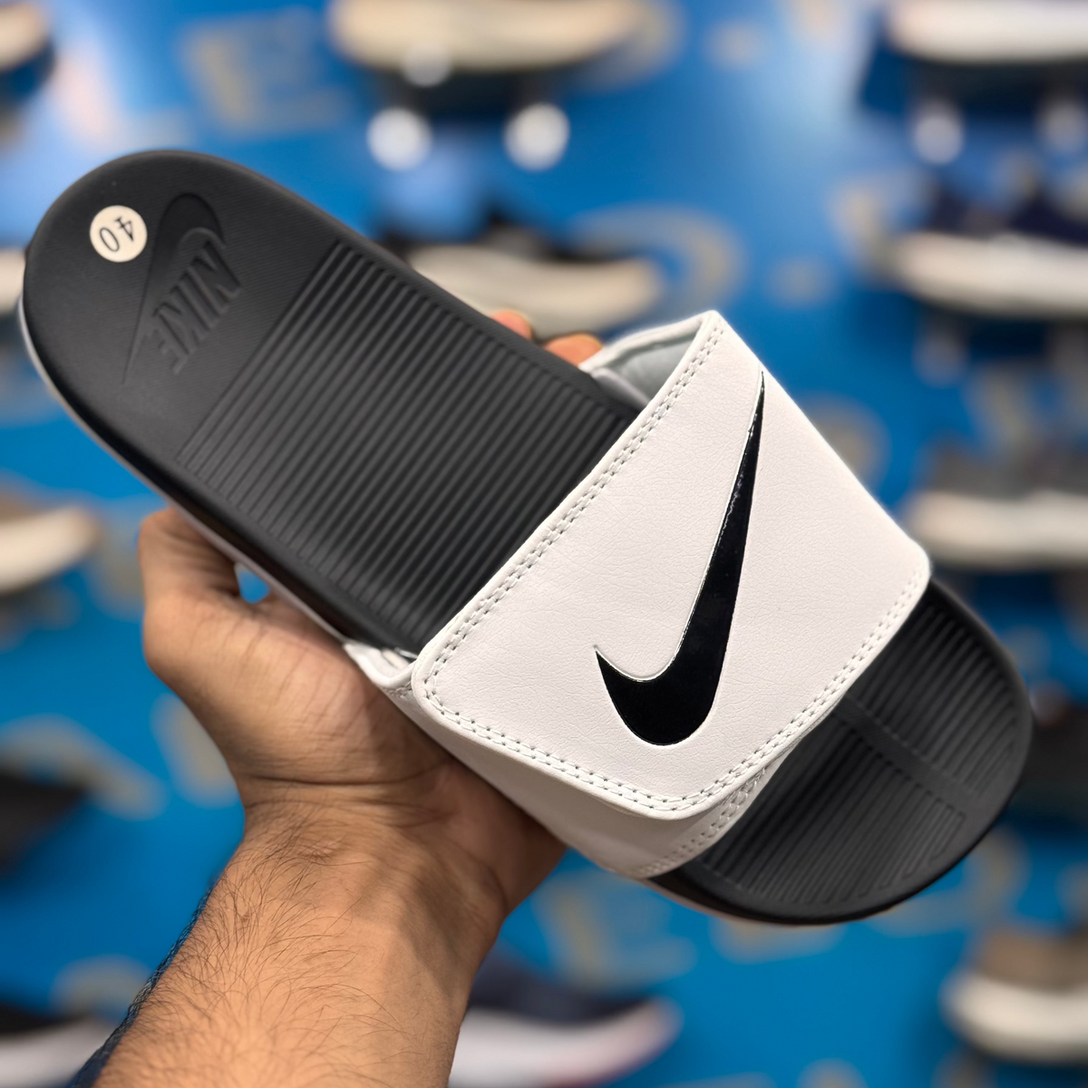 Nike Turbo Adjust Slides White Black