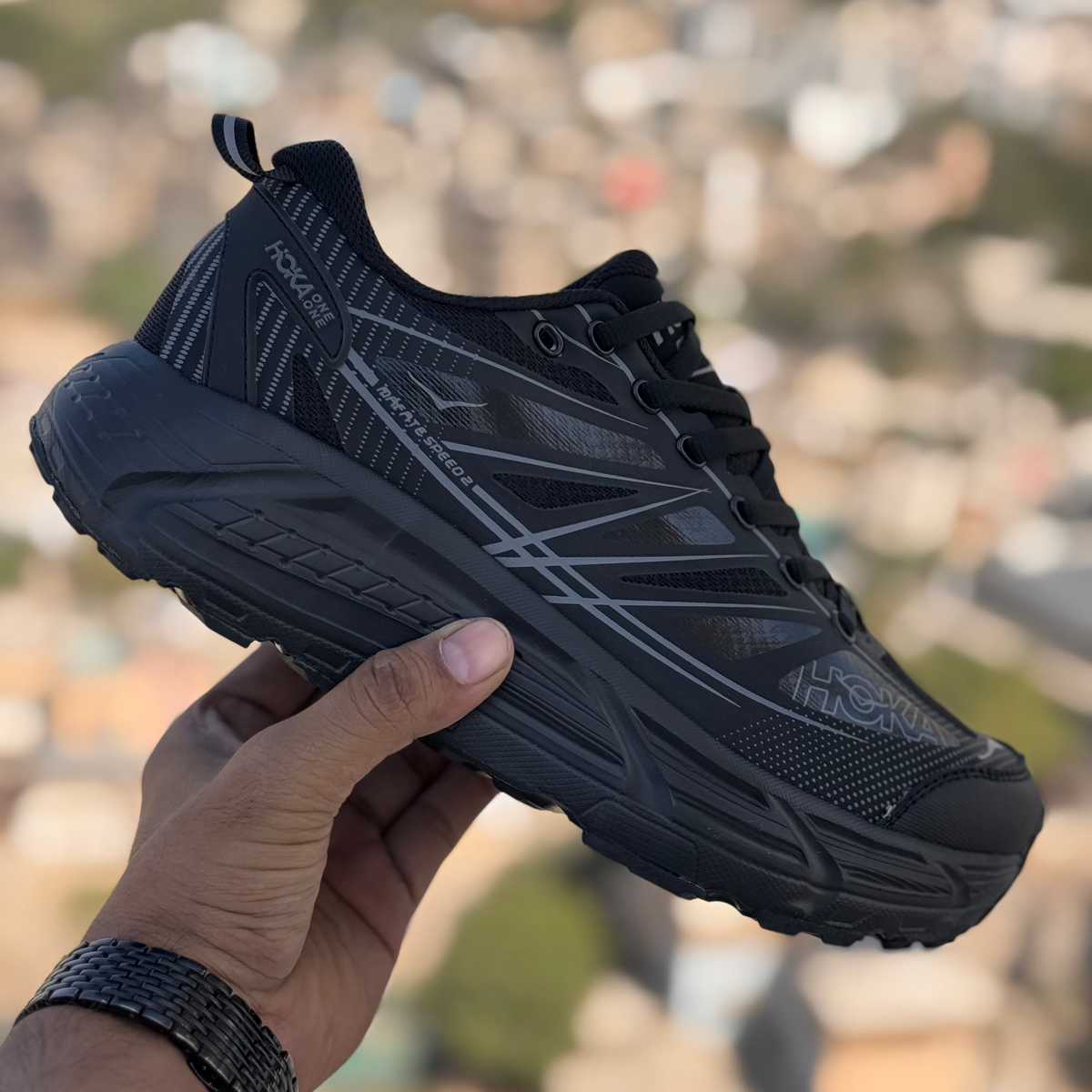 Hoka One One Triple Black Premium Quality (Dot Perfect)