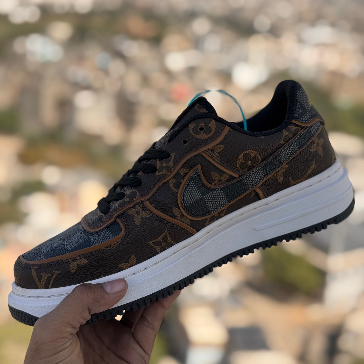 Nike AirForce LV Edition Brown Coffee Premium Quality (Dot Perfect)