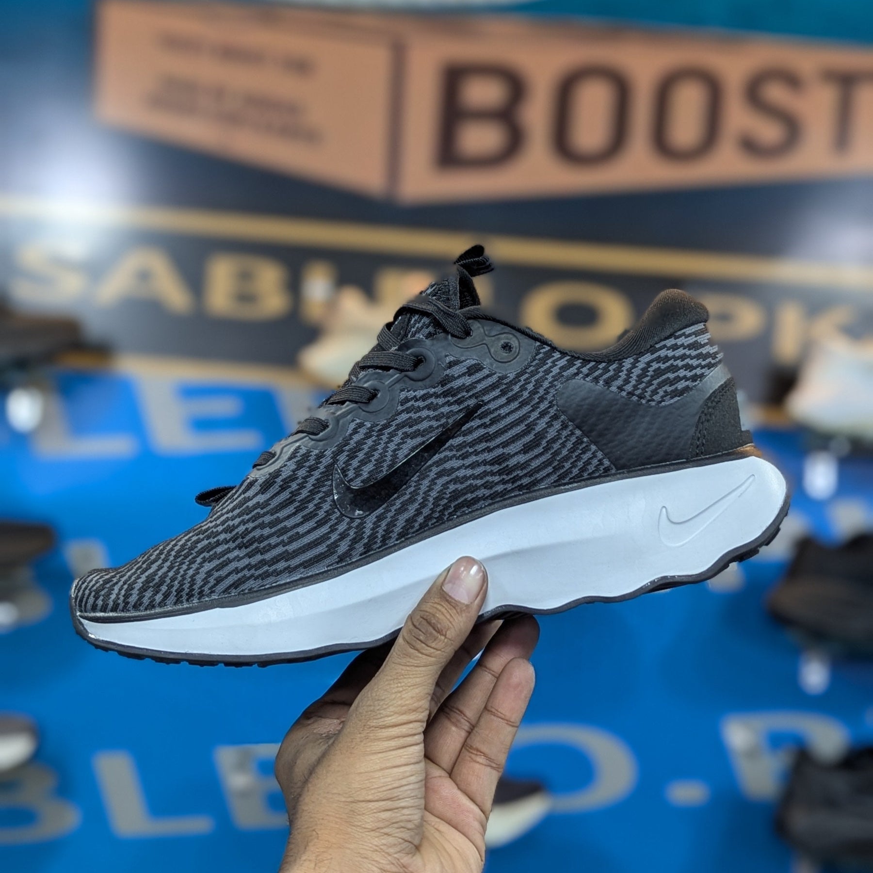 Nike Motiva Black White Premium Quality (Dot Perfect)