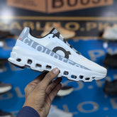 On Cloud Monster White Black Premium Quality (Dot Perfect)