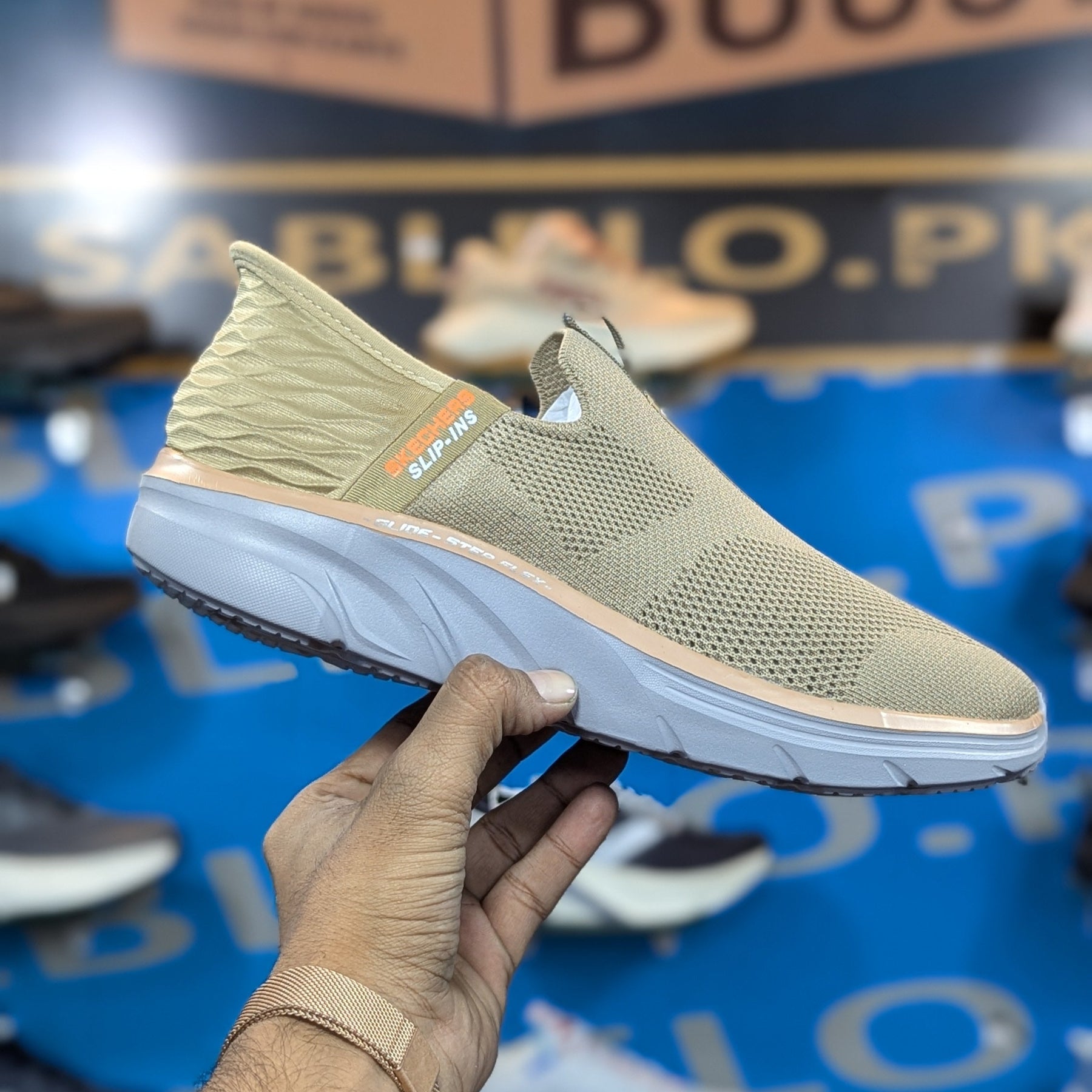 Skechers Step Flex Slip Ins Khaki Premium Quality (Dot Perfect)