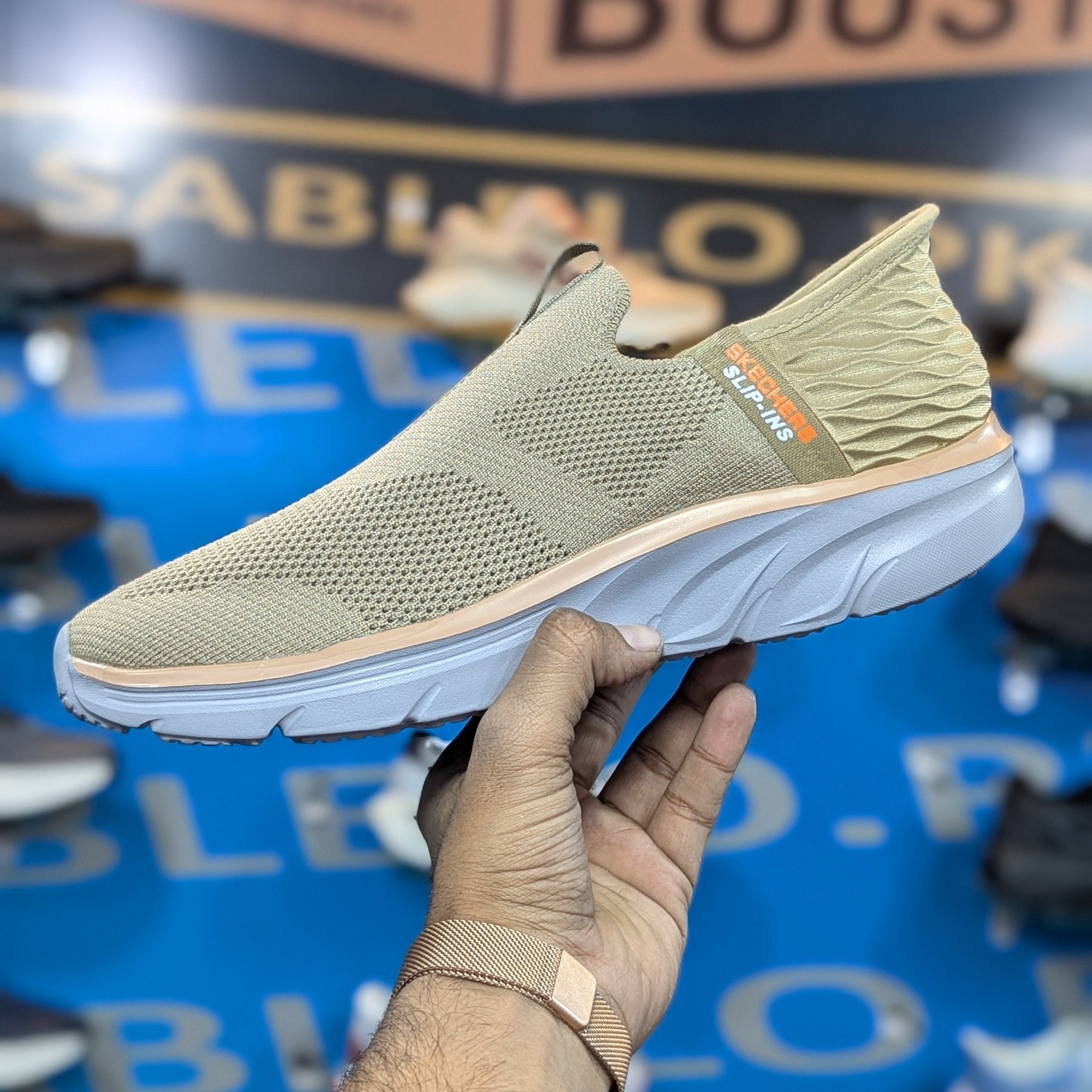 Skechers Step Flex Slip Ins Khaki Premium Quality (Dot Perfect)