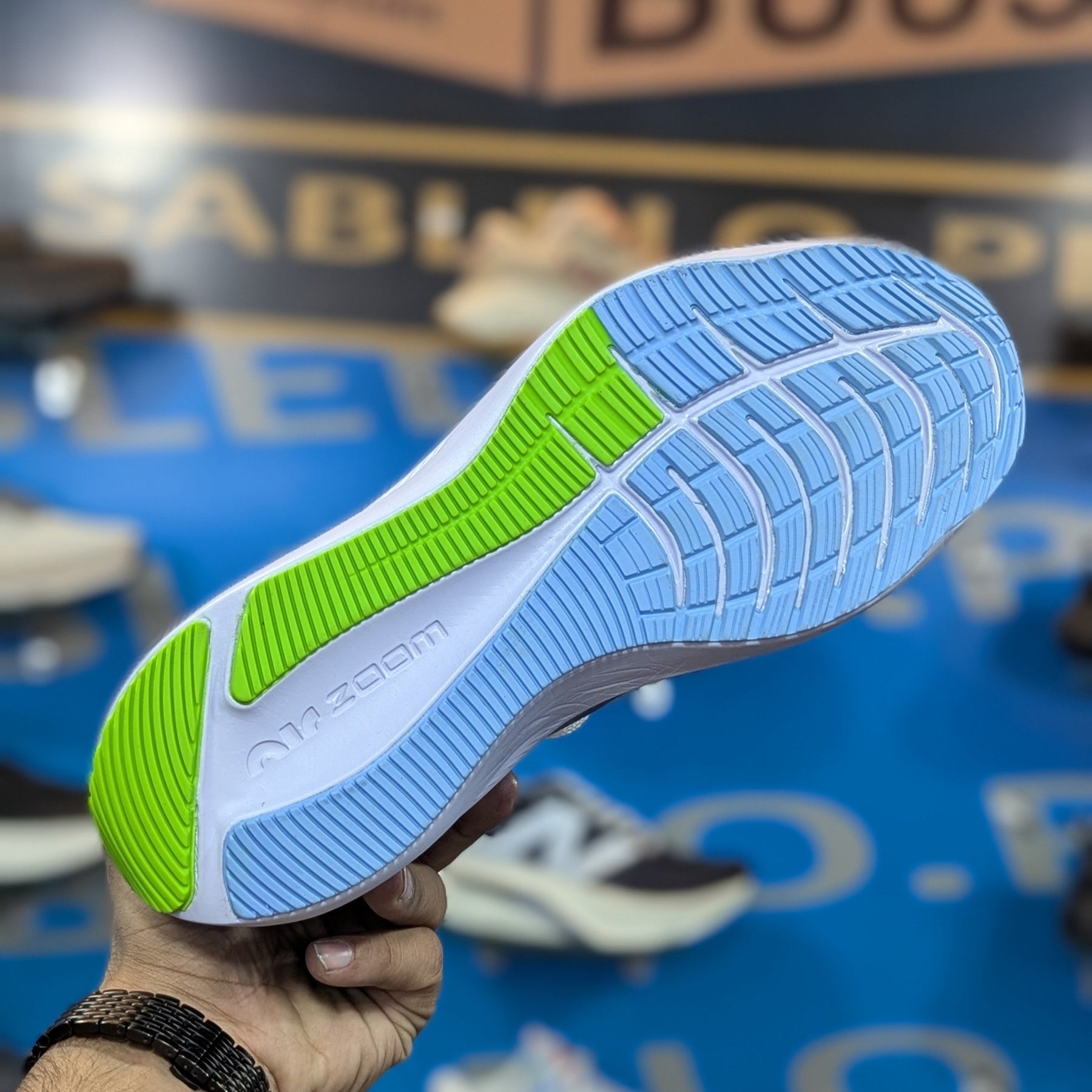 Nike Zoom  Winflo 8 White Blue Premium Quality (Dot Perfect)