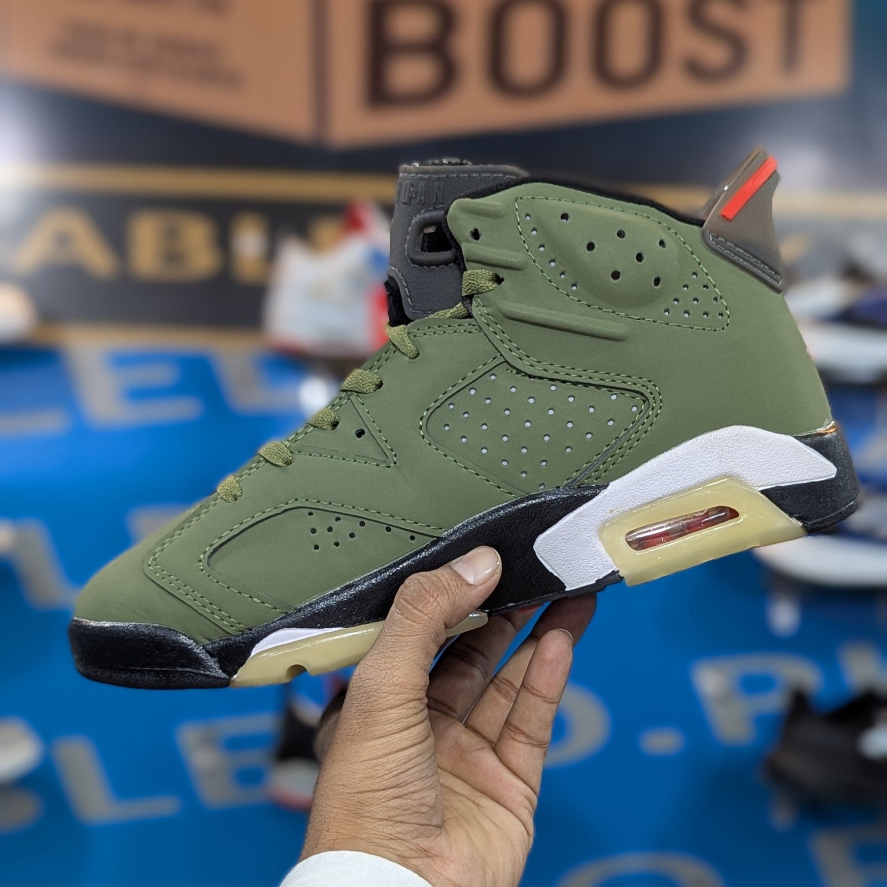 Nike Jordan 6 Army Green Premium Quality (Dot Perfect)
