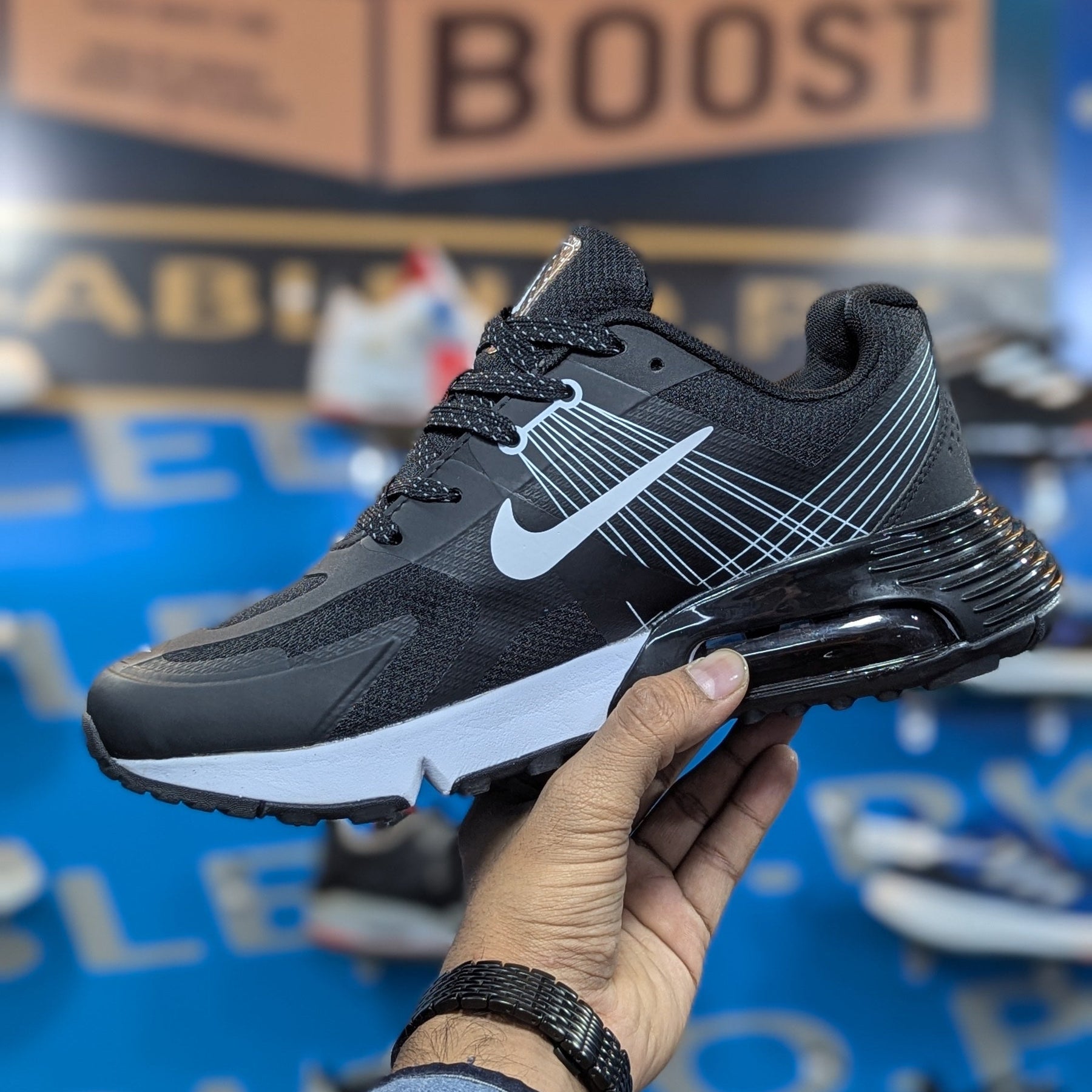 Nike airmax 270 Runner  Black White Premium Quality (Dot Perfect)