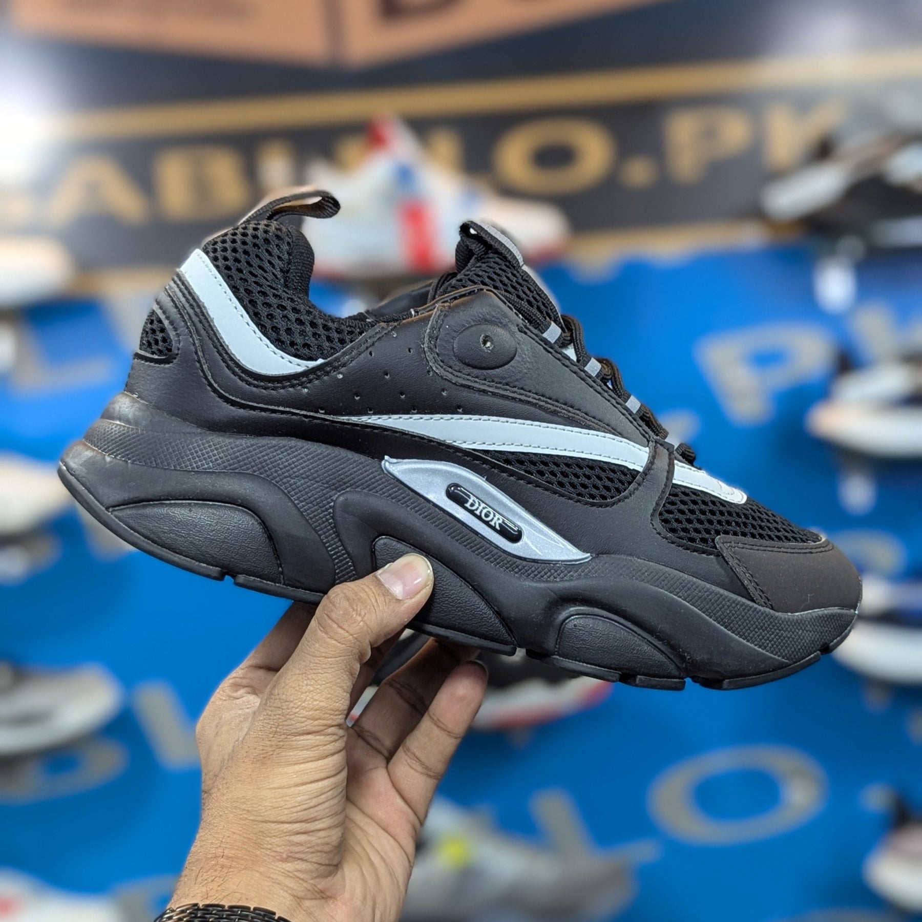 Dior B22 Black Trainer Premium Quality (Dot Perfect)