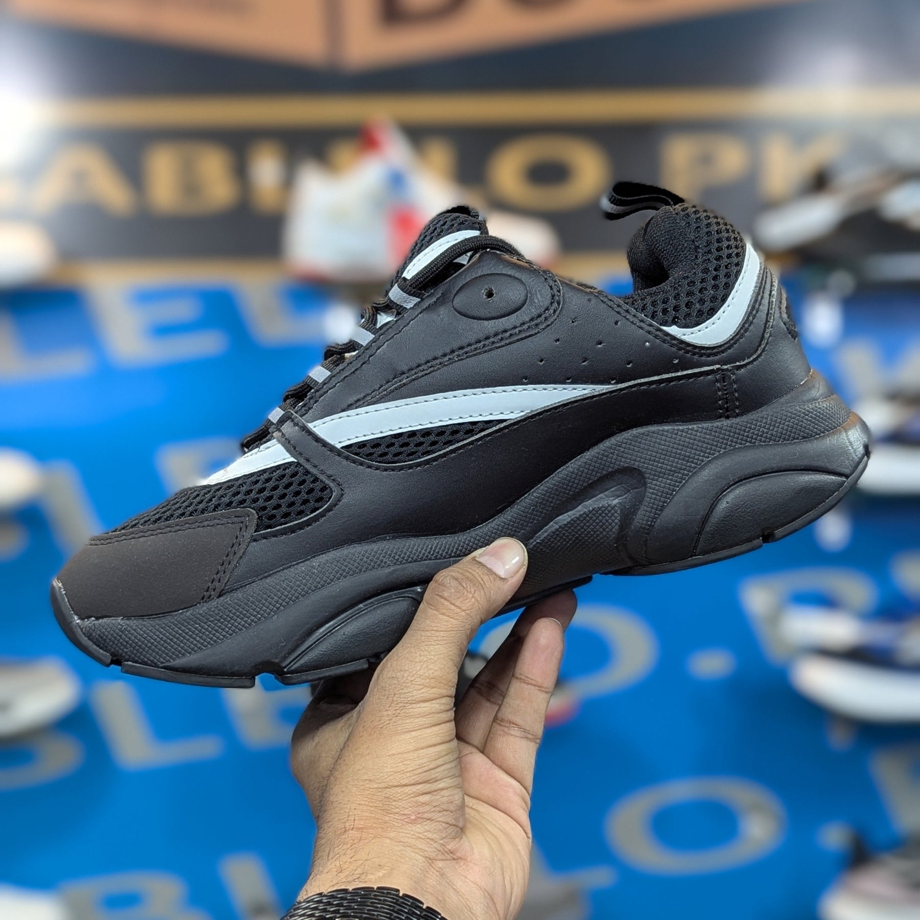 Dior B22 Black Trainer Premium Quality (Dot Perfect)