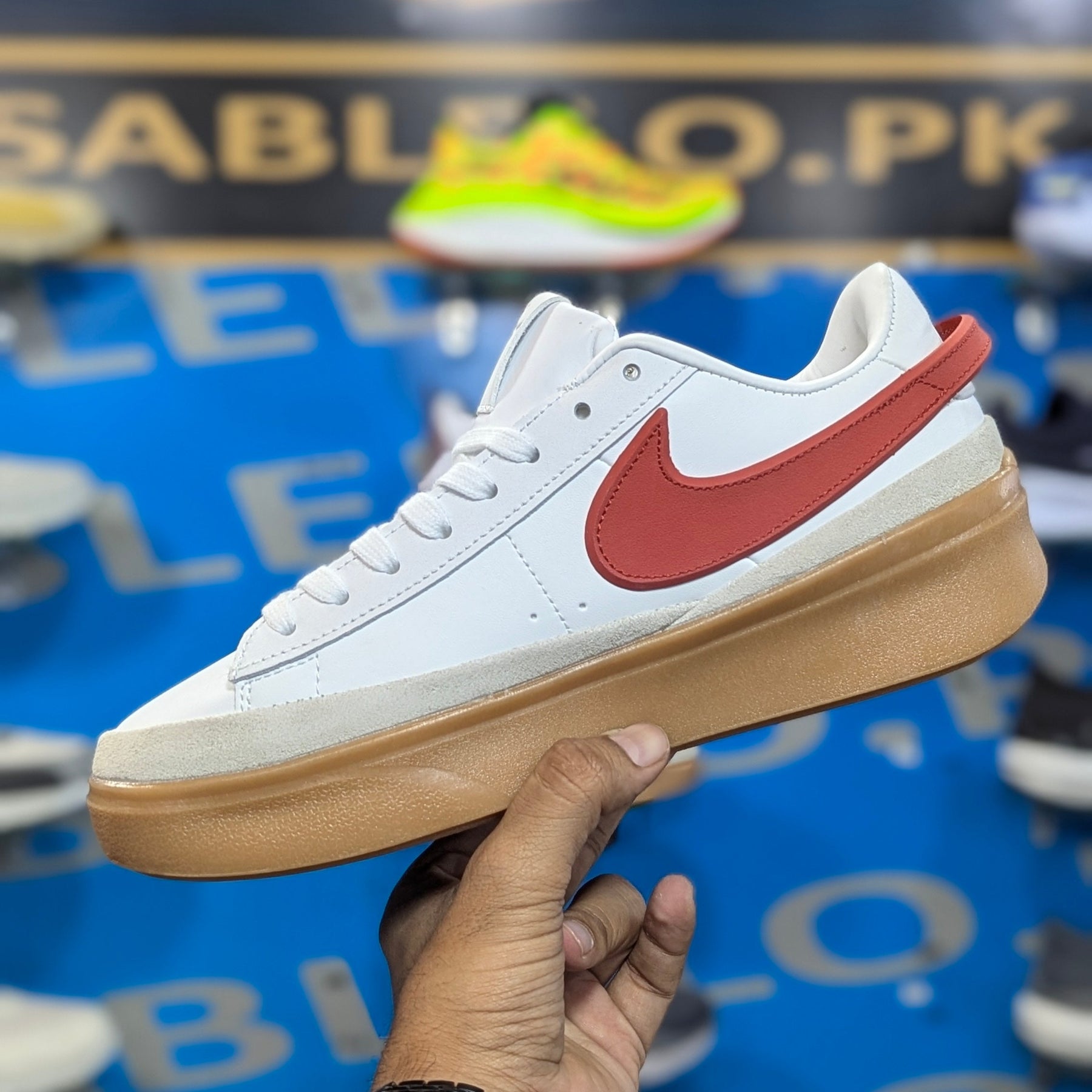 Nike Blazer Phantom Low White Dragon Red Premium Quality (Dot Perfect)