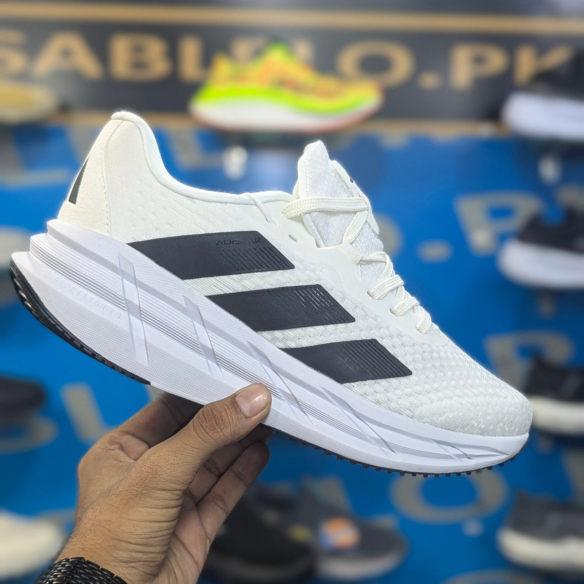 Adidas AdiStar White Black Premium Quality (Dot Perfect)