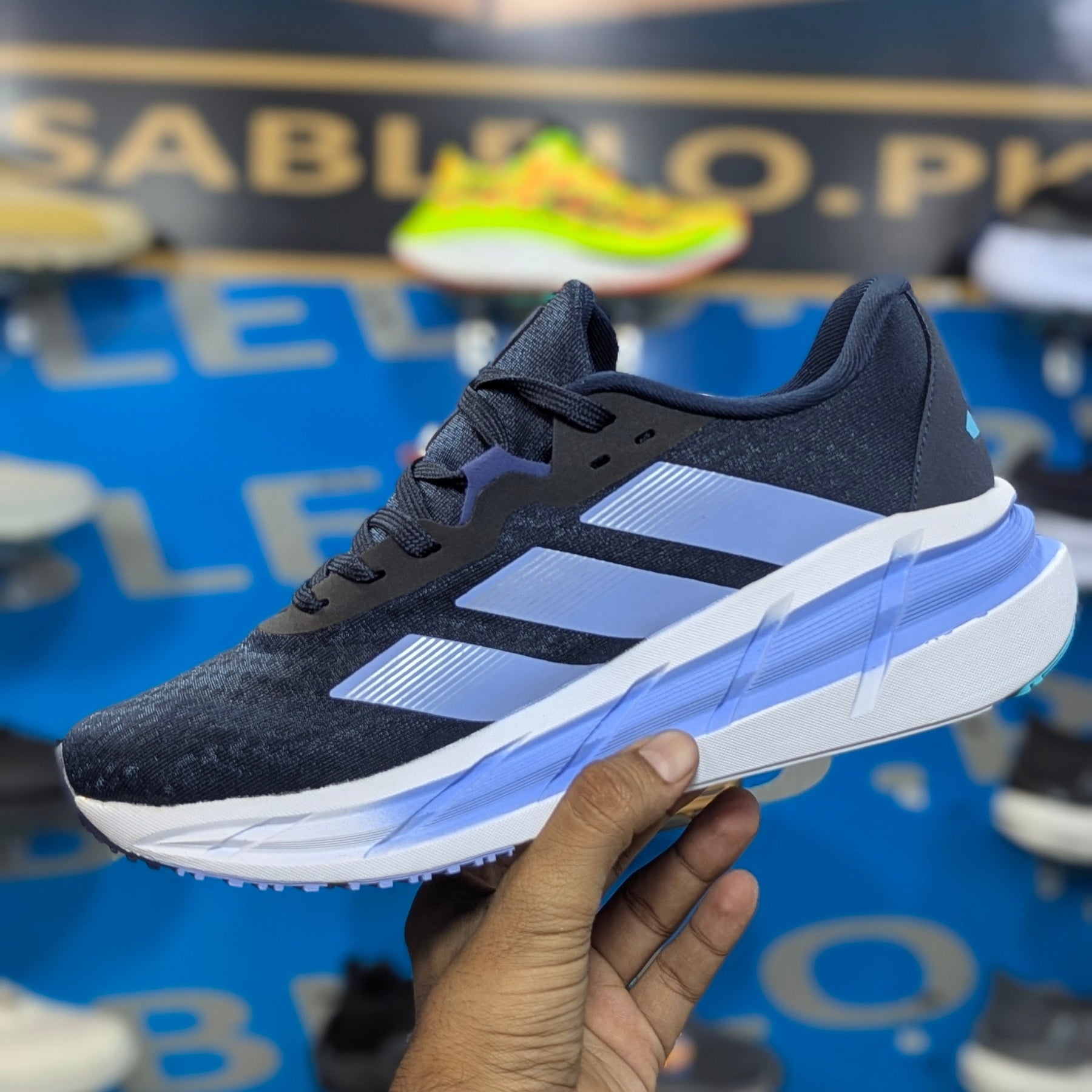 Adidas AdiStar Black Blue Premium Quality (Dot Perfect)