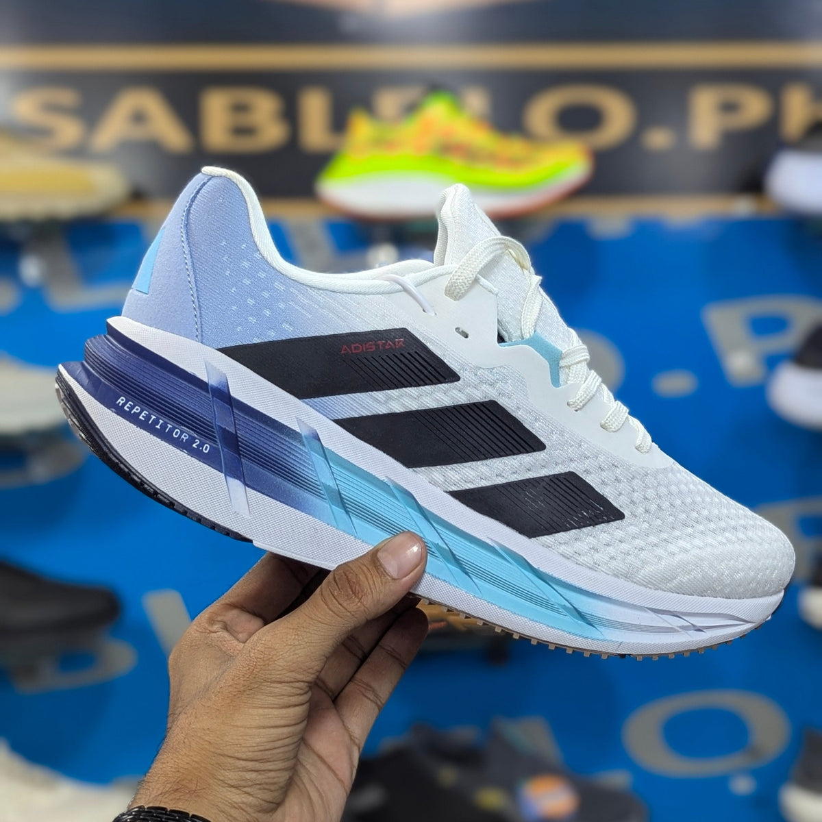 Adidas AdiStar White Blue Premium Quality (Dot Perfect)