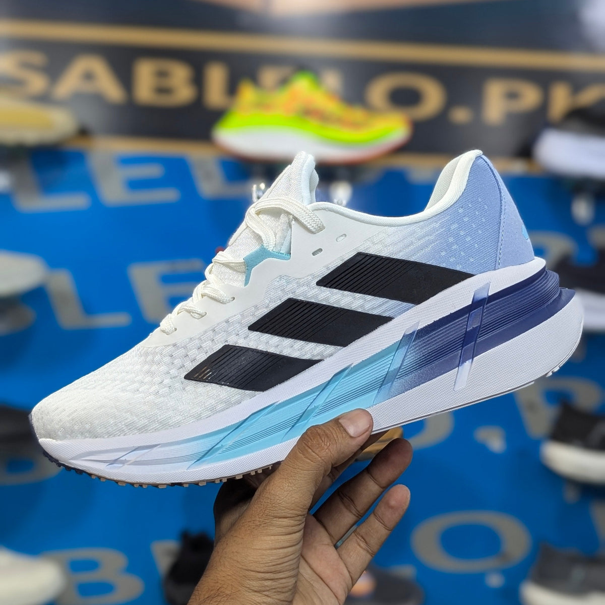 Adidas AdiStar White Blue Premium Quality (Dot Perfect)