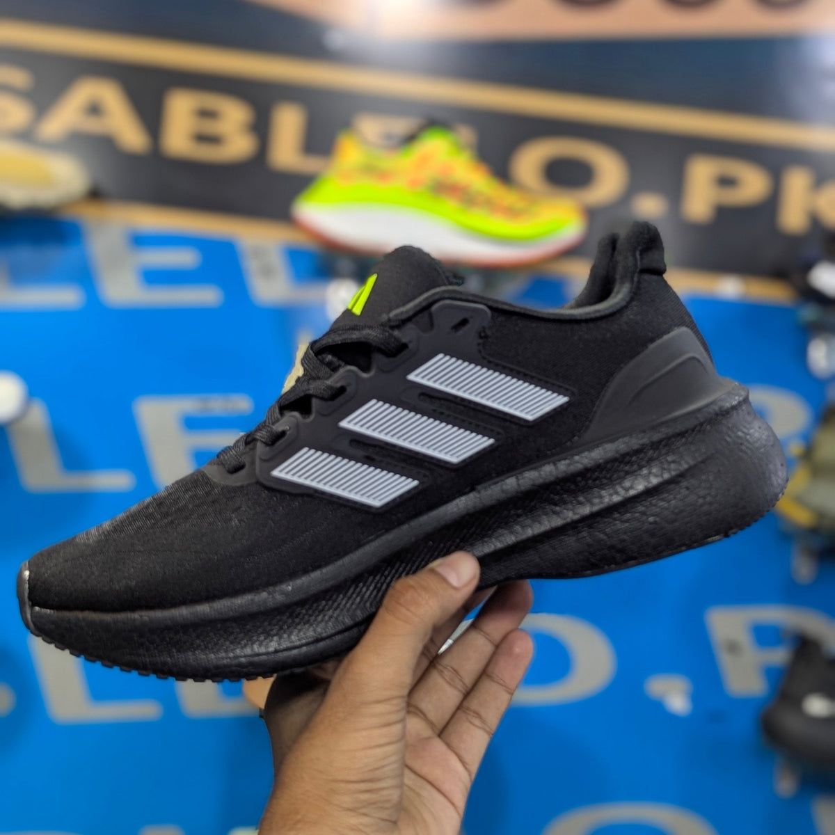 Adidas UltraRun 5 Triple Black Silver Premium Quality (Dot Perfect)