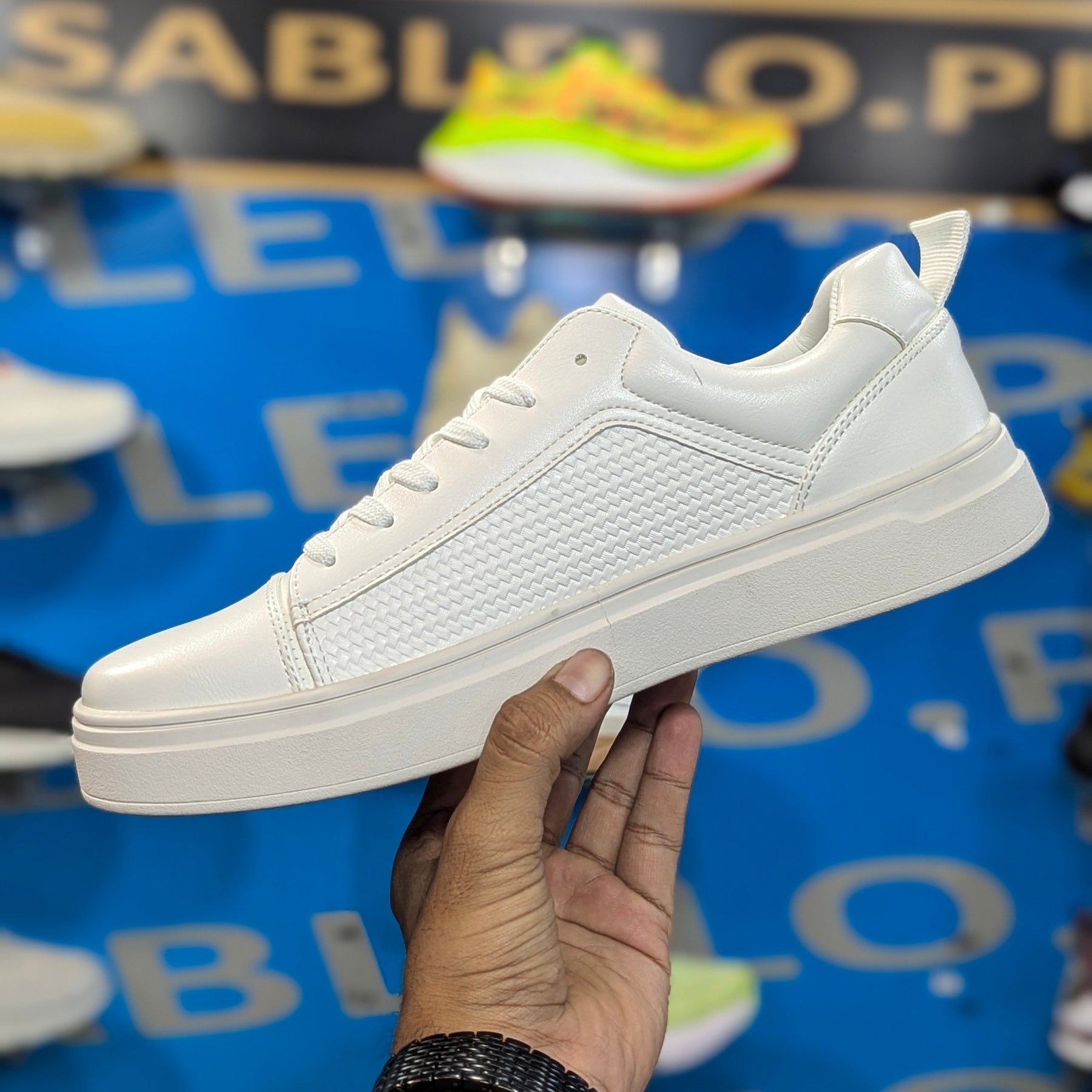 Lacosste Leather flat lace sneakers White