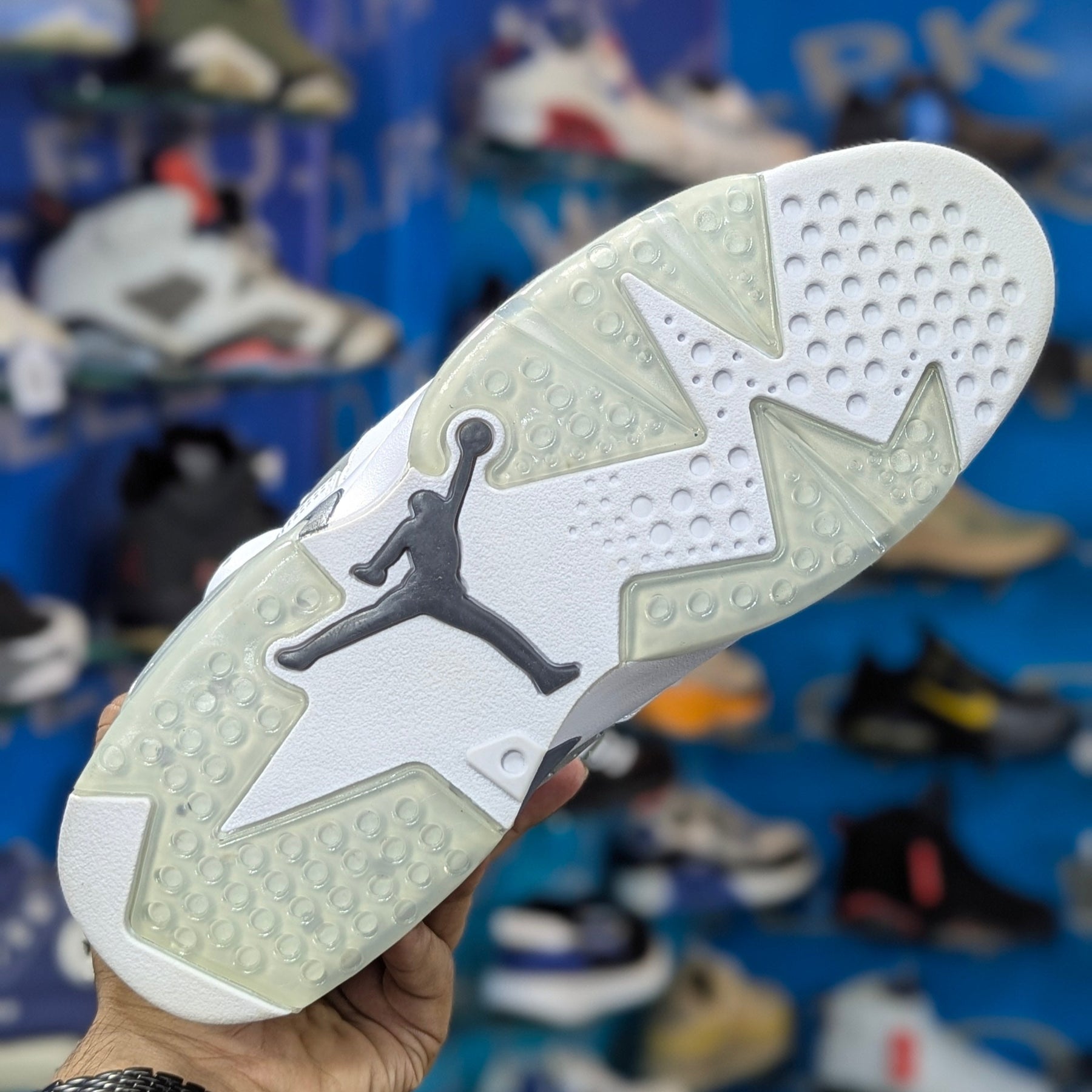 Nike Air Jordan 6 White Grey Premium Quality (Dot Perfect)