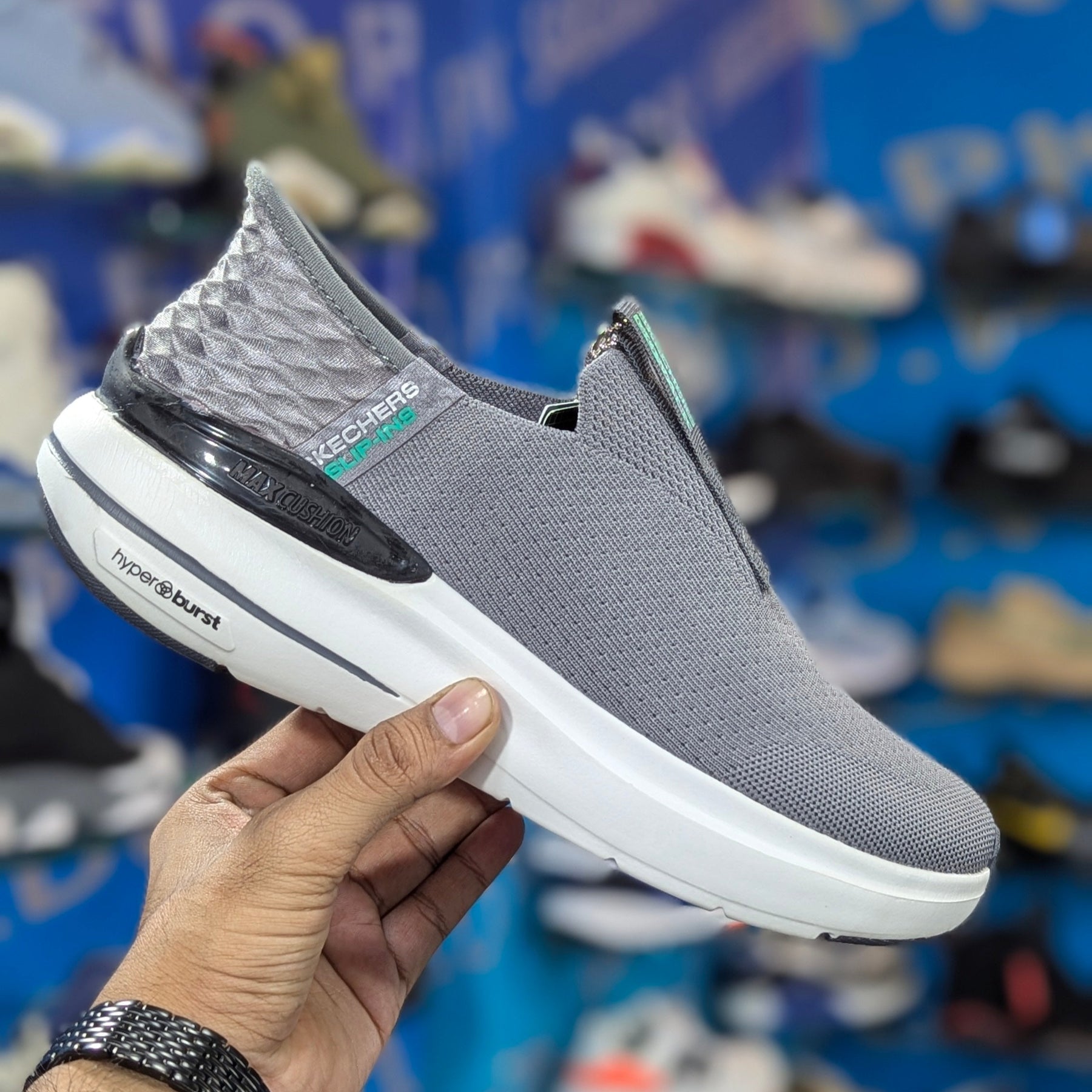 Skechers Hyper Burst Slip Ins Grey