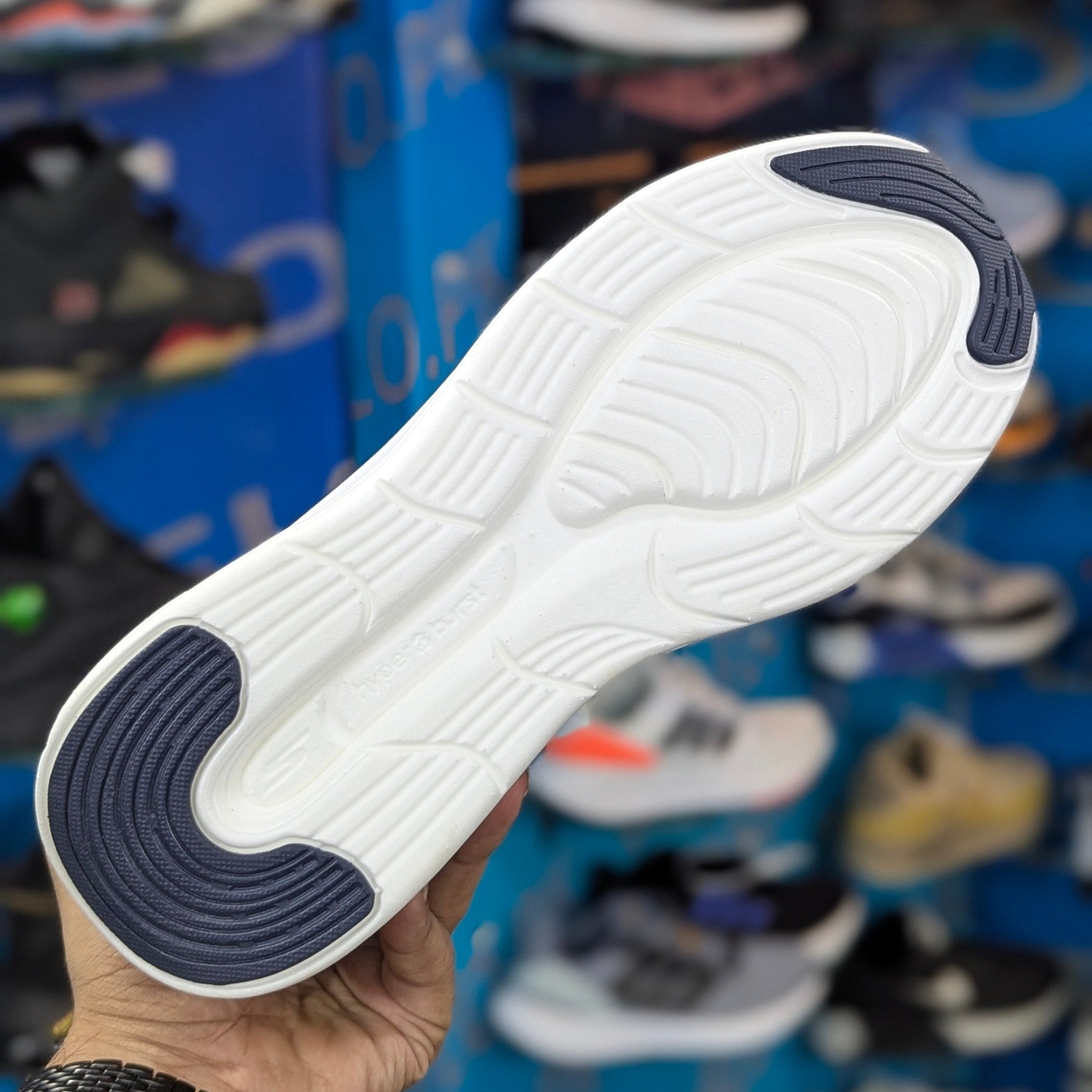 Skecher Hyper Burst Slip Ins With Logo Blue Premium Quality (Dot Perfect)