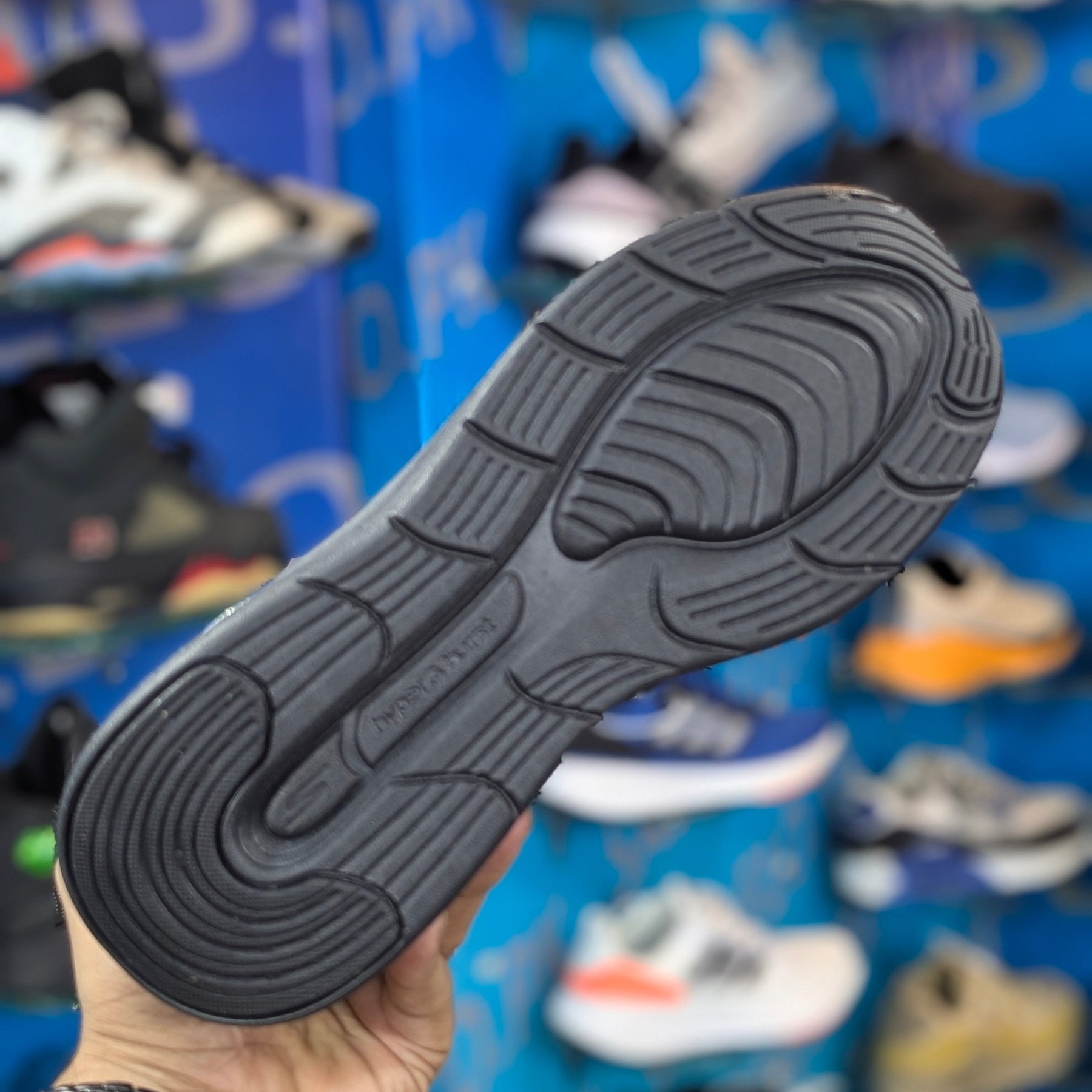 Skecher Hyper Burst Slip Ins With Logo Triple Black Premium Quality (Dot Perfect)