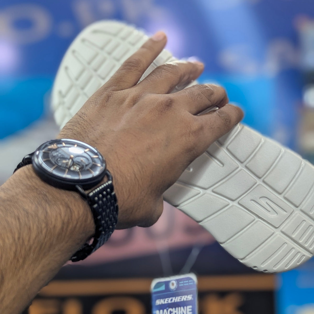 Skechers relax fit Flip Flop Grey Premium Quality (Dot perfect)