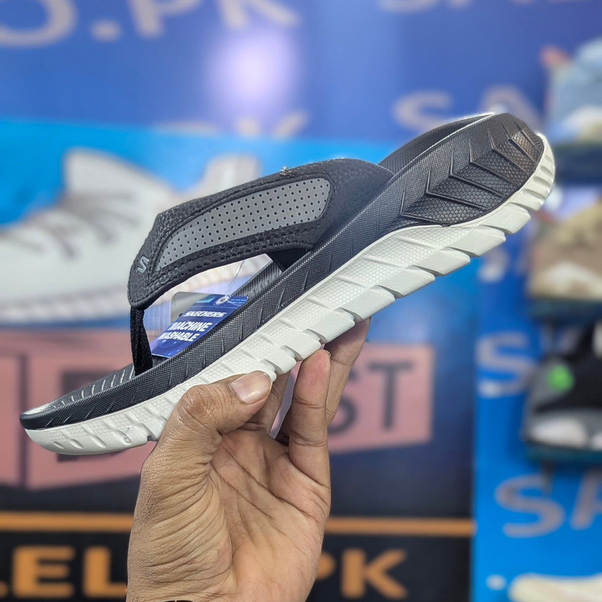 Skechers relax fit Flip Flop Grey Premium Quality (Dot perfect)