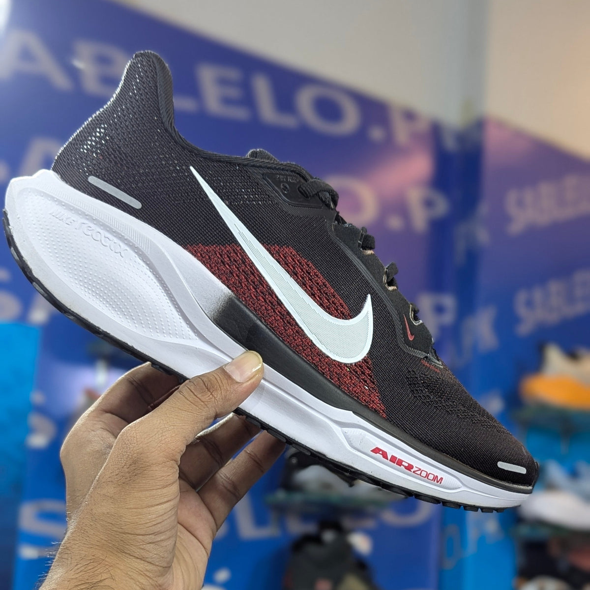 Nike React pegasus 41 Black Red Premium Quality (Dot Perfect)