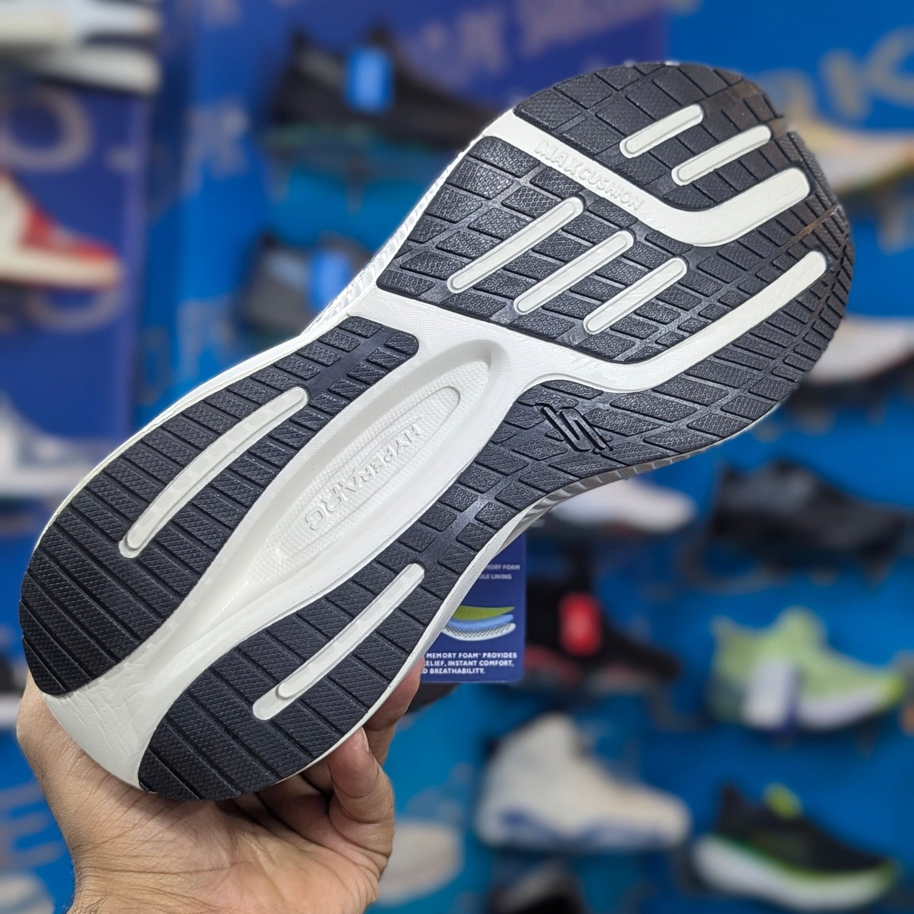 Skechers Archfit max cushion slip ins black white with logo premium quality (dot perfect)
