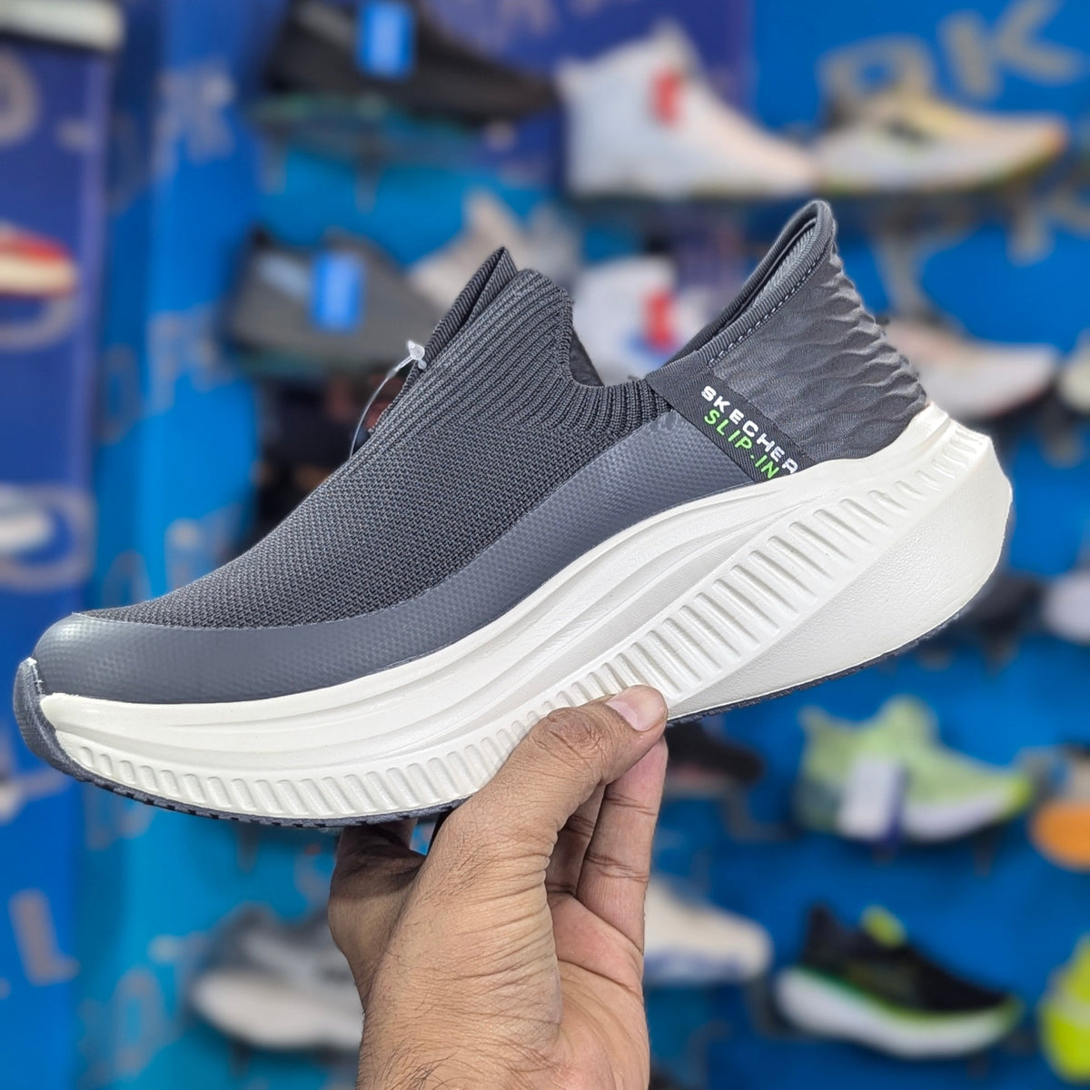 Skechers Archfit max cushion slip ins grey premium quality (dot perfect)