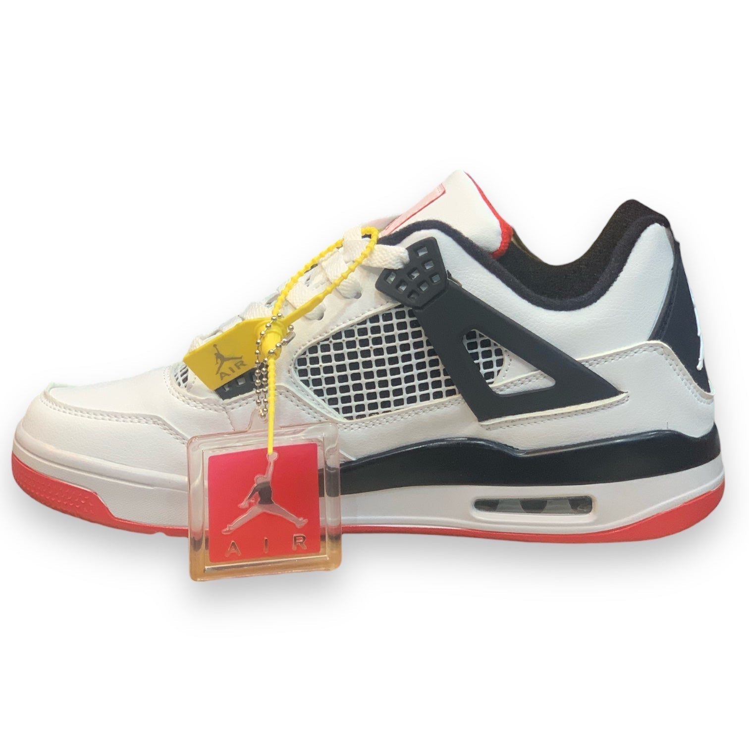 NK Jordn 4 White Black Red