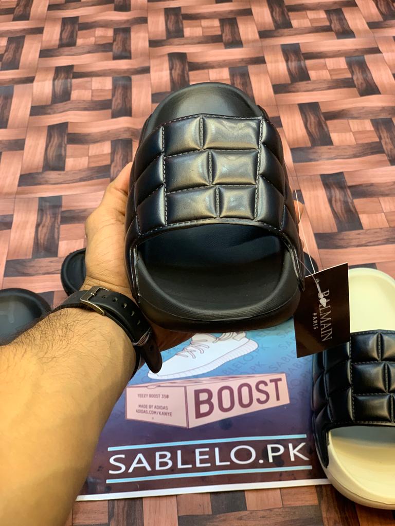 Balmain Slippers Box Triple Black - Premium Shoes from Sablelo.pk - Just Rs.4999! Shop now at Sablelo.pk