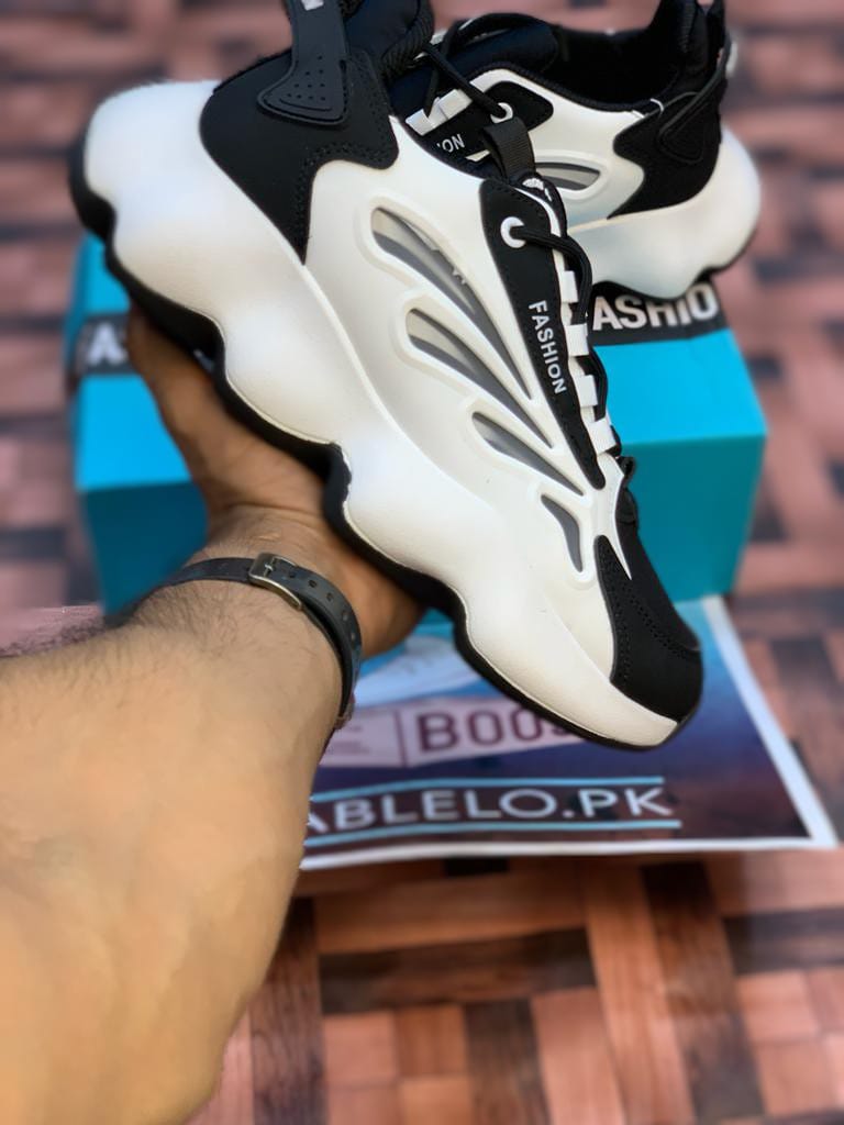 White Black Fashion Trainers - Premium Shoes from Sablelo.pk - Just Rs.4999! Shop now at Sablelo.pk