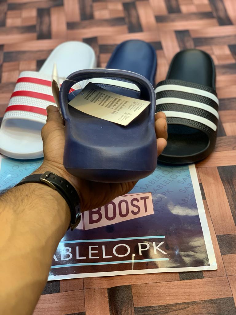 One Peice Adidas Slippers Blue White