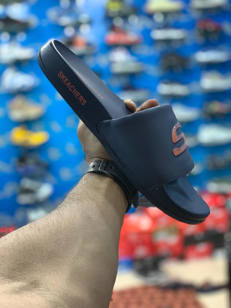 Blue Skechers Slippers