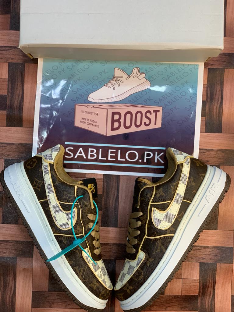 Virgil Abloh's LV x Nike Air Force 1 Brown Damiere Pattern (Dot Perfect)