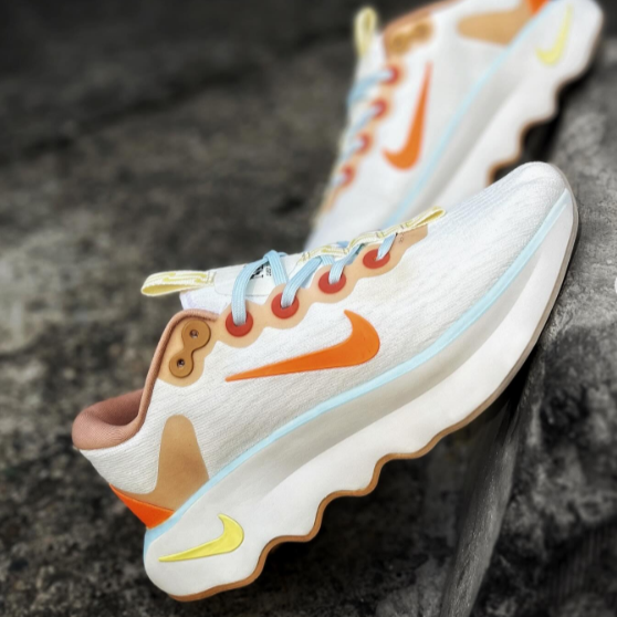 Nike Motiva White Orange Premium Quality (Dot Perfect)