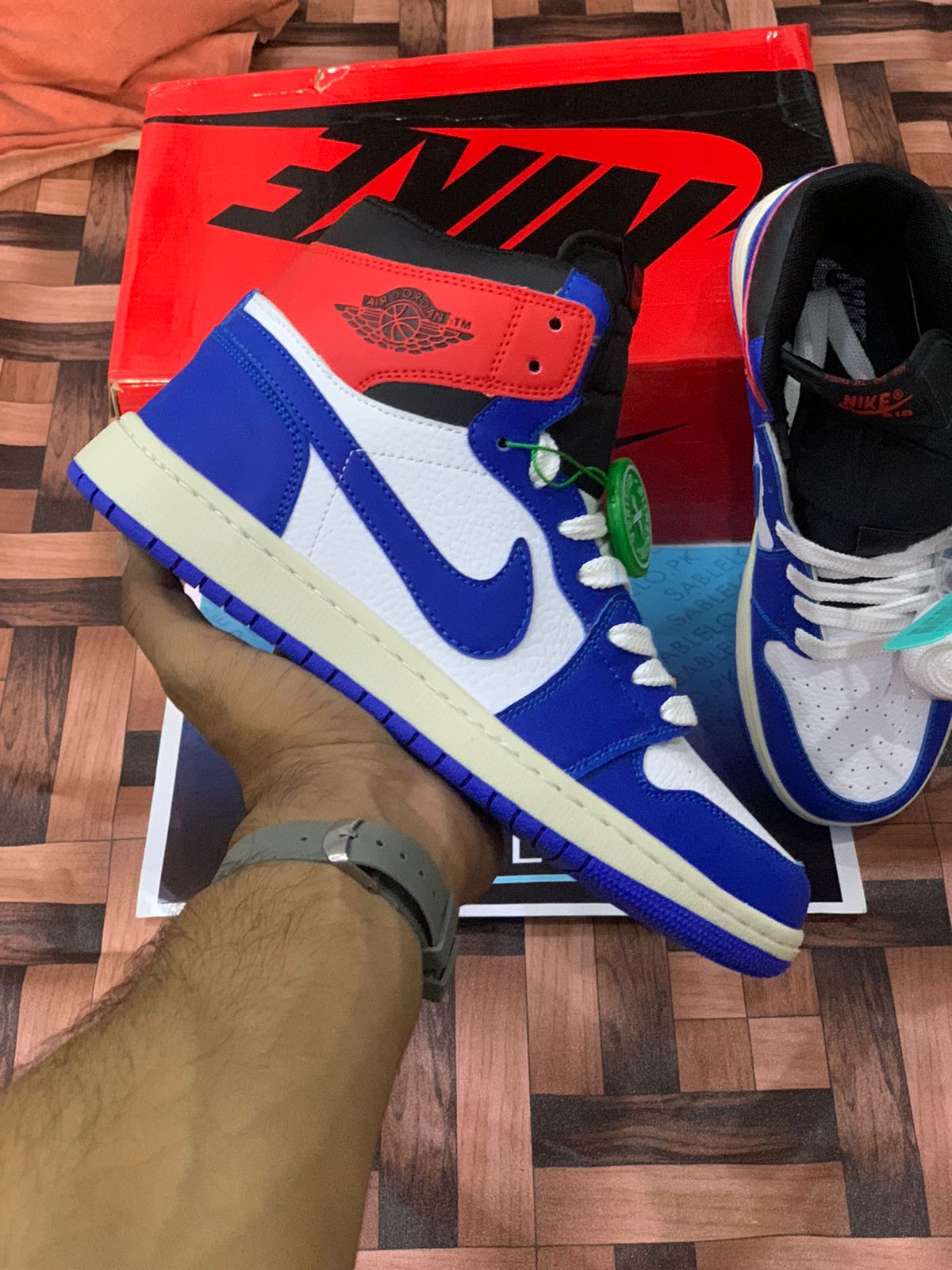 Nike Jordan 1 Blue Red White High top