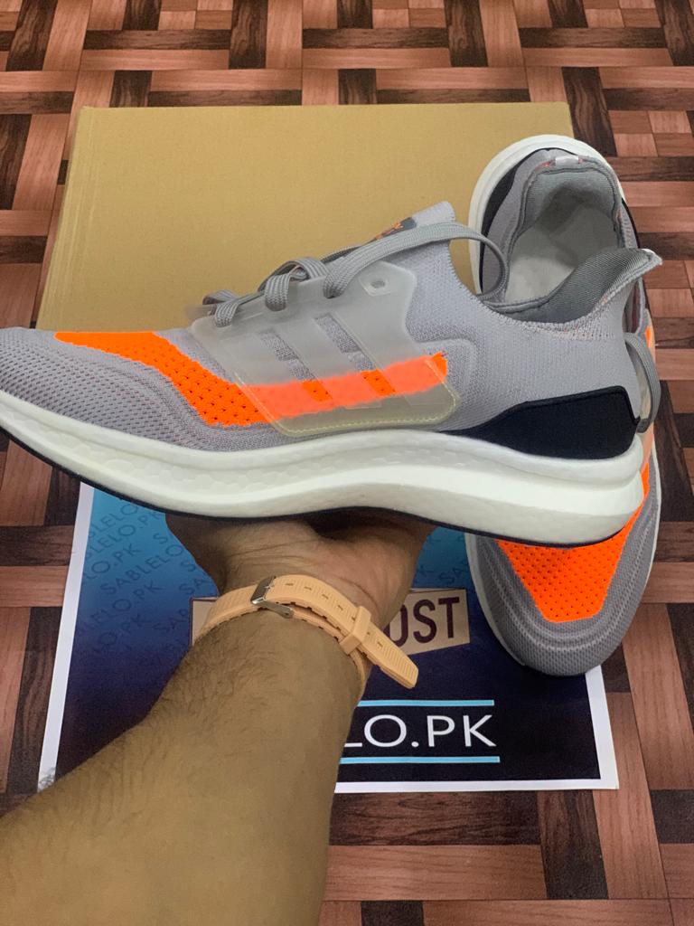 Fashion Ultraboost Gray Orange - Premium Shoes from perfectshop - Just Rs.3999! Shop now at Sablelo.pk