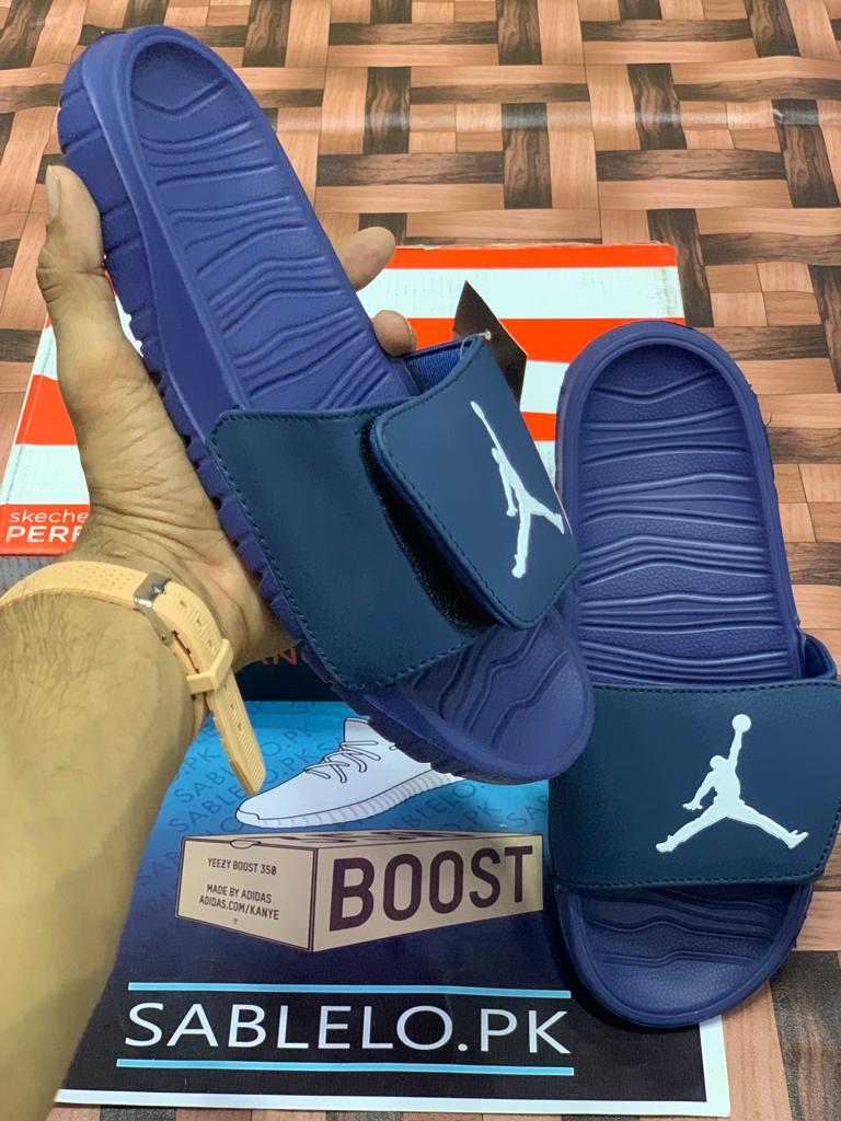 Blue cheap jordan slides