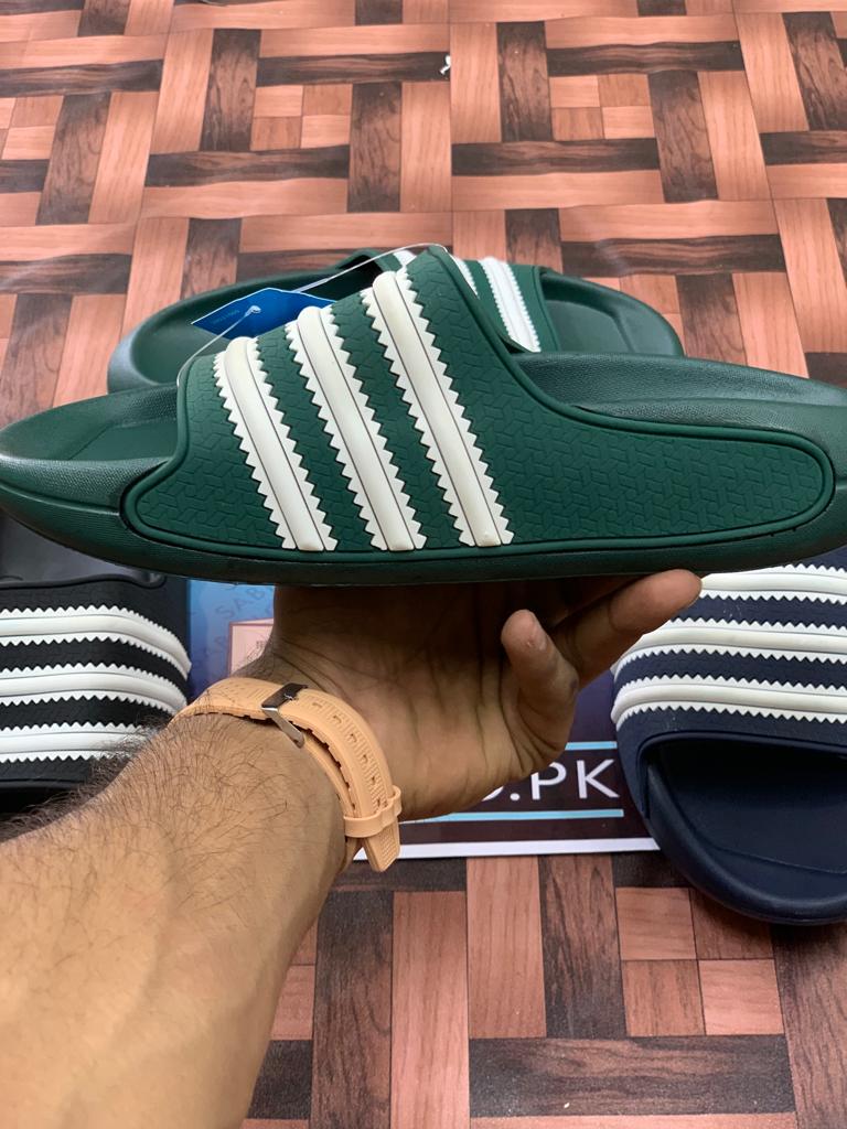 Adidas Adilette Slides Green White Premium Quality