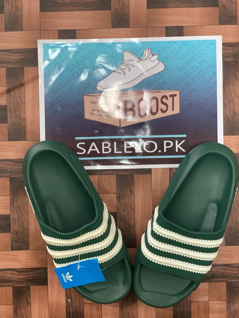 Adidas Adilette Slides Green White Premium Quality