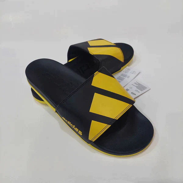 AD Adlite Slides Trefoil - Black/Yellow - Premium Shoes from Sablelo.pk - Just Rs.2999! Shop now at Sablelo.pk