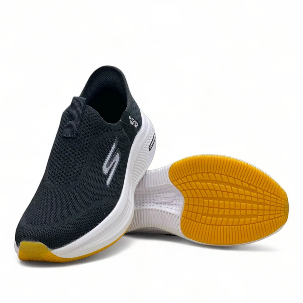 SKECHERS ULTRALIGHT Black white premium quality (Dot perfect)